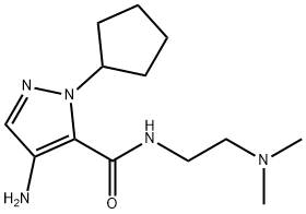 4-amino-1-cyclopentyl-N-[2-(dimethylamino)ethyl]-1H-pyrazole-5-carboxamide Structure