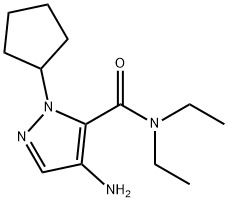 4-amino-1-cyclopentyl-N,N-diethyl-1H-pyrazole-5-carboxamide Structure