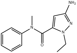 3-amino-1-ethyl-N-methyl-N-phenyl-1H-pyrazole-5-carboxamide 结构式