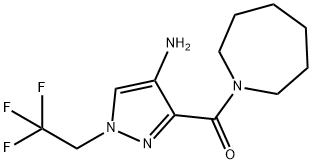 3-(azepan-1-ylcarbonyl)-1-(2,2,2-trifluoroethyl)-1H-pyrazol-4-amine Struktur