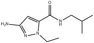 3-amino-1-ethyl-N-isobutyl-1H-pyrazole-5-carboxamide Struktur