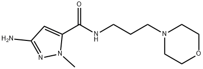 3-amino-1-methyl-N-(3-morpholin-4-ylpropyl)-1H-pyrazole-5-carboxamide,2101200-77-3,结构式