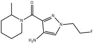 1-(2-fluoroethyl)-3-[(2-methylpiperidin-1-yl)carbonyl]-1H-pyrazol-4-amine,2101200-88-6,结构式