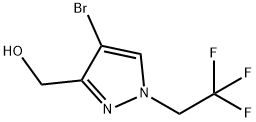 4-bromo-1-(2,2,2-trifluoroethyl)-1H-pyrazol-3-yl]methanol 结构式