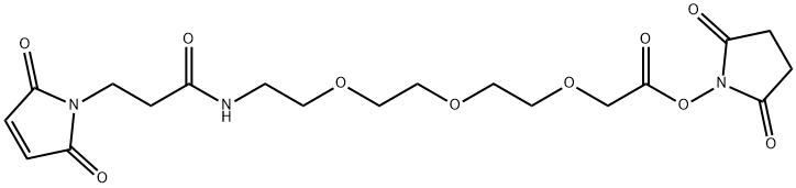 3,6,9-Trioxa-12-azapentadecanoic acid, 15-(2,5-dihydro-2,5-dioxo-1H-pyrrol-1-yl)-13-oxo-, 2,5-dioxo-1-pyrrolidinyl ester Structure