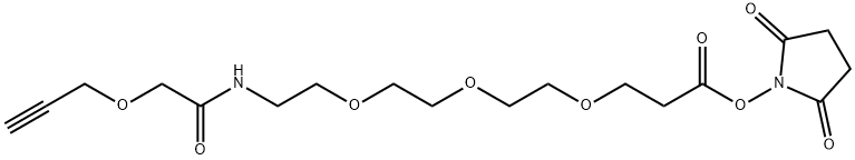 4,7,10,16-Tetraoxa-13-azanonadec-18-ynoic acid, 14-oxo-, 2,5-dioxo-1-pyrrolidinyl ester Structure