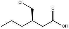 Hexanoic acid, 3-(chloromethyl)-, (3R)- 化学構造式