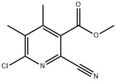 6-氯-2-氰基-4,5-二甲基烟酸甲酯 结构式