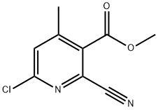 Methyl 6-chloro-2-cyano-4-methylnicotinate 化学構造式