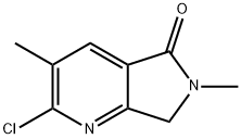 2-Chloro-3,6-dimethyl-6,7-dihydro-5H-pyrrolo[3,4-b]pyridin-5-one Struktur