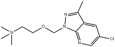 5-Chloro-3-methyl-1-((2-(trimethylsilyl)ethoxy)methyl)-1H-pyrazolo[3,4-b]pyridine Struktur