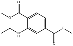 1,4-Benzenedicarboxylic acid, 2-(ethylamino)-, 1,4-dimethyl ester Struktur