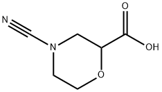 2-Morpholinecarboxylic acid, 4-cyano- Structure