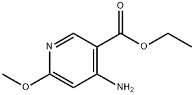 3-Pyridinecarboxylic acid, 4-amino-6-methoxy-, ethyl ester Struktur