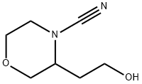 4-Morpholinecarbonitrile, 3-(2-hydroxyethyl)- Structure