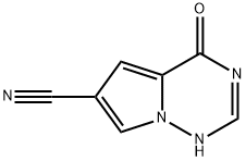 Pyrrolo[2,1-f][1,2,4]triazine-6-carbonitrile, 1,4-dihydro-4-oxo- Struktur