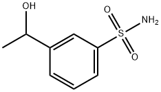 3-(1-hydroxyethyl)benzene-1-sulfonamide 化学構造式