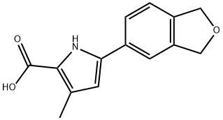 1H-Pyrrole-2-carboxylic acid, 5-(1,3-dihydro-5-isobenzofuranyl)-3-methyl- Structure