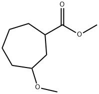 3-Methoxy-cycloheptanecarboxylic acid methyl ester, 2110754-73-7, 结构式