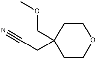 2-[4-(methoxymethyl)oxan-4-yl]acetonitrile Struktur