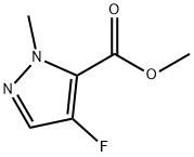 Methyl 4-fluoro-1-methyl-1H-pyrazole-5-carboxylate 化学構造式