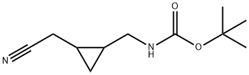 tert-butyl N-[[2-(cyanomethyl)cyclopropyl]methyl]carbamate Struktur