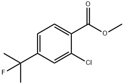 Methyl 2-chloro-4-(2-fluoropropan-2-yl)benzoate 化学構造式