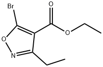 ethyl 5-bromo-3-ethyl-isoxazole-4-carboxylate 化学構造式