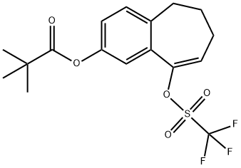 9-(((Trifluoromethyl)sulfonyl)oxy)-6,7-dihydro-5H-benzo[7]annulen-2-yl pivalate Structure