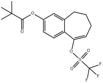 9-(((Trifluoromethyl)sulfonyl)oxy)-6,7-dihydro-5H-benzo[7]annulen-3-yl pivalate Structure