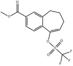 Methyl 9-(((trifluoromethyl)sulfonyl)oxy)-6,7-dihydro-5H-benzo[7]annulene-3-carboxylate Struktur