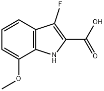 1H-Indole-2-carboxylic acid, 3-fluoro-7-methoxy- Struktur