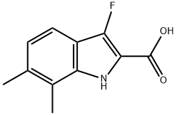 1H-Indole-2-carboxylic acid, 3-fluoro-6,7-dimethyl- Struktur