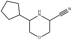 3-Morpholinecarbonitrile, 5-cyclopentyl- Structure