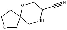 2,6-Dioxa-9-azaspiro[4.5]decane-8-carbonitrile Structure