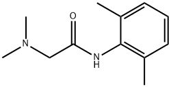 2-(ジメチルアミノ)-N-(2,6-ジメチルフェニル)アセトアミド 化学構造式