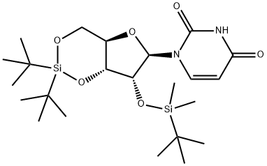 3',5'-O-DTBS-2'-O-TBDMS-rU Structure