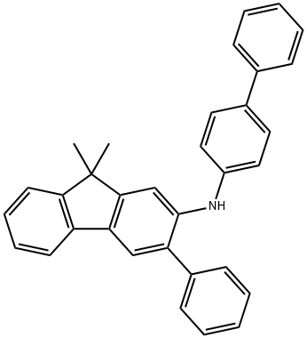 N-([1,1'-biphenyl]-4-yl)-9,9-dimethyl-
3-phenyl-9H-fluoren-2-amine Struktur
