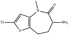 6-氨基-2-氯-4-甲基-4,6,7,8-四氢-5H-噻吩并[3,2-B]吖庚因-5-酮,2124261-91-0,结构式