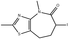 6-碘-2,4-二甲基-4,6,7,8-四氢-5H-噻唑并[4,5-B]氮杂卓-5-酮 结构式