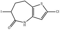 2-Chloro-6-iodo-7,8-dihydro-4H-thieno[3,2-b]azepin-5(6H)-one Struktur