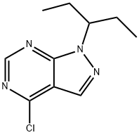 1H-Pyrazolo[3,4-d]pyrimidine, 4-chloro-1-(1-ethylpropyl)- Struktur