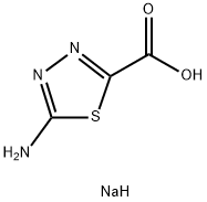 sodium 5-amino-1,3,4-thiadiazole-2-carboxylate 化学構造式