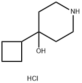 4-cyclobutylpiperidin-4-ol hydrochloride Structure