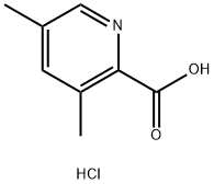 2-Pyridinecarboxylic acid, 3,5-dimethyl-, hydrochloride (1:1) Structure