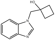 1-[(1H-1,3-苯并二唑-1-基)甲基]环丁烷-1-醇, 2126178-70-7, 结构式