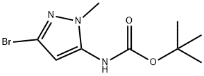 Carbamic acid, N-(3-bromo-1-methyl-1H-pyrazol-5-yl)-, 1,1-dimethylethyl ester Structure