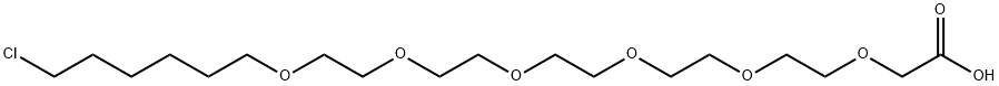 Acetic acid, 2-[(21-chloro-3,6,9,12,15-pentaoxaheneicos-1-yl)oxy]- Structure