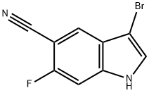 3-溴-6-氟-1H-吲哚-5-甲腈,2131007-04-8,结构式