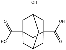 Tricyclo[3.3.1.13,7]decane-1,3-dicarboxylic acid, 5-hydroxy- 化学構造式